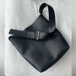 Carin Wester Leather Bucket Tote Bag
